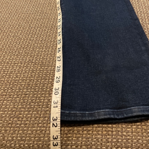 Madewell Curvy Kick Out Full Length Jeans Dark Wash Kingston Wide Bootcut Leg - Picture 9 of 10